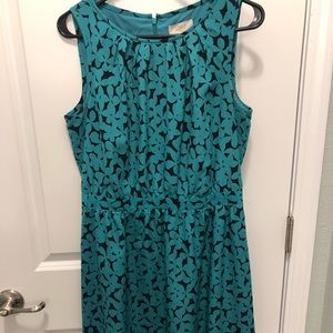 Sleeveless Blue Floral Dress